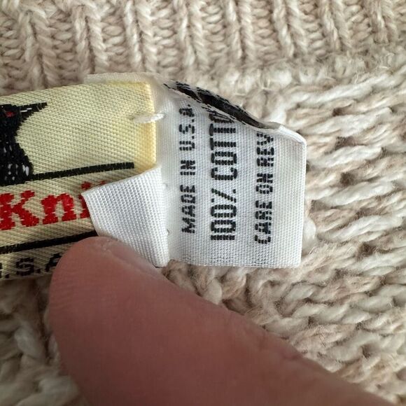Winona Knits Cardigan Sweater Vintage Size Large 100% Cotton Knit - Picture 12 of 16